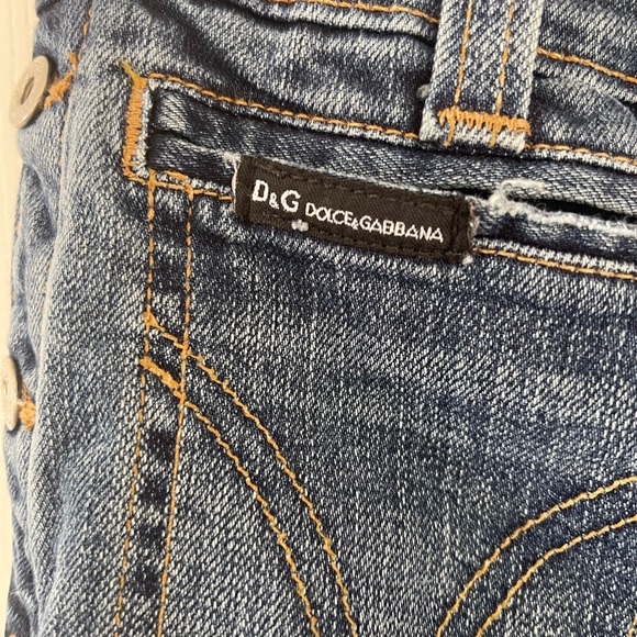 Dolce & Gabbana! VTG Flared tear away buttoned denim-Size 26 - Picture 9 of 10